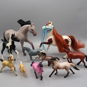 Bryer Spirit Funrise Horse Mattel Toy Figures Lot Of 10 Plastic